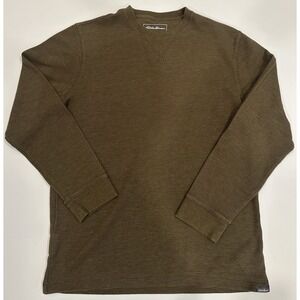 Eddie Bauer Eddie's Favorite Ultrasoft Thermal Men's Size M Green Olive Drab